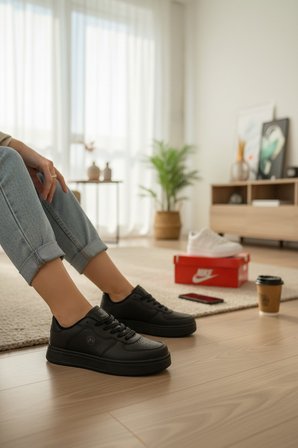 Enoch Kadın Spor Ayakkabı Amblem Detaylı Ve Ortopedik Düz Tabanlı Casual Sneaker