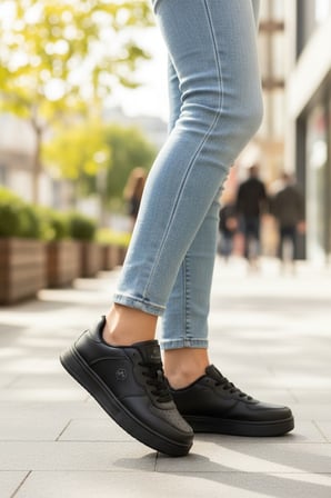 Enoch Kadın Spor Ayakkabı Amblem Detaylı Ve Ortopedik Düz Tabanlı Casual Sneaker