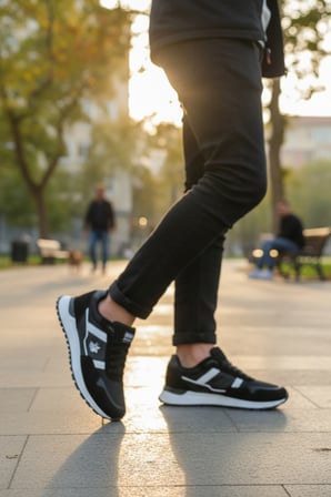 Enoch File Detaylı Hafif Taban Bağcıklı Erkek Sneaker Spor Ayakkabı