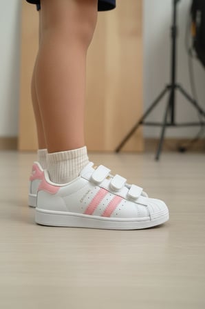 Enoch Çocuk Klasik Üç Bant Cırt Cırtlı Retro Günlük Sneaker Spor Ayakkabı