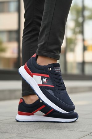 Enoch Erkek Süet ve File Dokulu Hafif Kalın Tabanlı Bağcıklı Günlük Spor Ayakkabı Sneaker