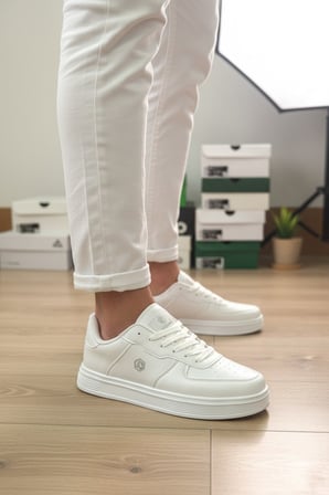 Enoch Unısex Lumber-Style Pürüzsüz Dokulu ve Düz Kalın Tabanlı Rahat Günlük Sneaker Spor Ayakkabı