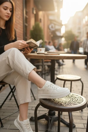 Enoch Unısex Lumber-Style Pürüzsüz Dokulu ve Düz Kalın Tabanlı Rahat Günlük Sneaker Spor Ayakkabı
