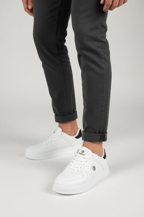 Enoch Unısex Lumber-Style Pürüzsüz Dokulu ve Düz Kalın Tabanlı Rahat Günlük Sneaker Spor Ayakkabı