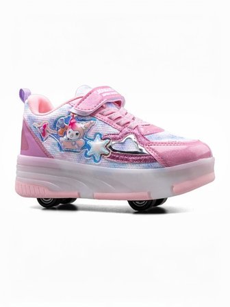 Enoch Çocuk Patenli Işıklı Tekerlekli Spor Ayakkabı & Rahat Cırt Cırtlı Kaykay Ayakkabı 4 Tekerli sneaker