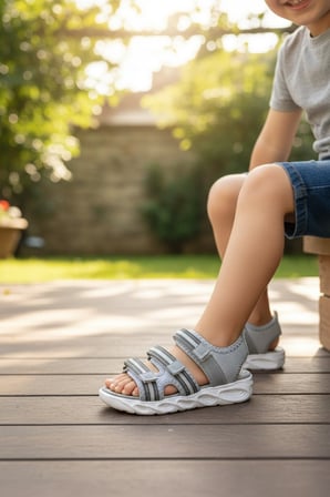 Enoch Çocuk Çoklu Cırt Cırtlı Ortopedik Hafif Esnek Tabanlı Spor Sandalet