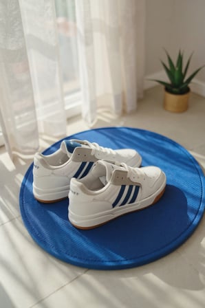 Enoch Kadın Spor Ayakkabı Şeritli Kauçuk Görünümlü Tabanlı Casual Sneaker