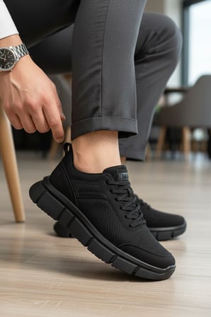 Enoch File Dokulu Kalın Tabanlı Waterproof Erkek Spor Ayakkabı