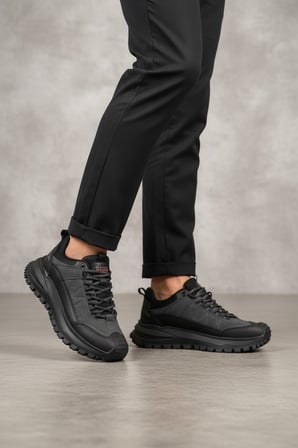 Enoch Ortopedik Taban Desenli Bağcıklı Tırtıklı Tabanlı Outdoor Erkek Spor Ayakkabı