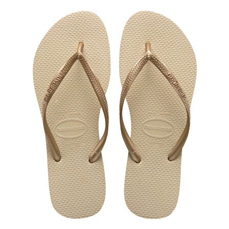 Slim Sand Gray/Light Golden Kadın Terlik