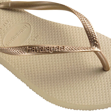 Slim Sand Gray/Light Golden Kadın Terlik