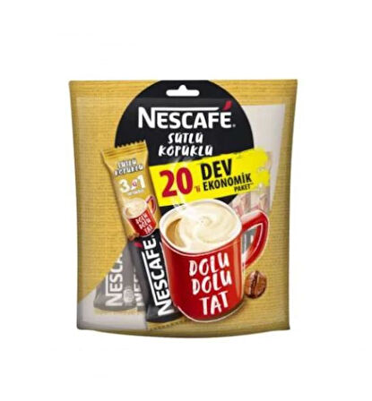Nescafe 3 ü 1 Arada Sütlü Köpüklü Kahve 20 x 17.4 G