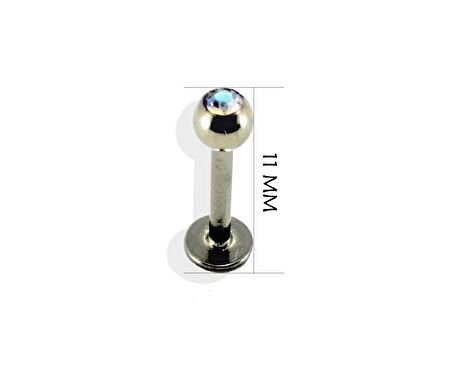 316L CERRAHİ ÇELİK BEYAZ TAŞ DUDAK,TRAGUS,KIKIRDAK,KULAK PİERCİNG