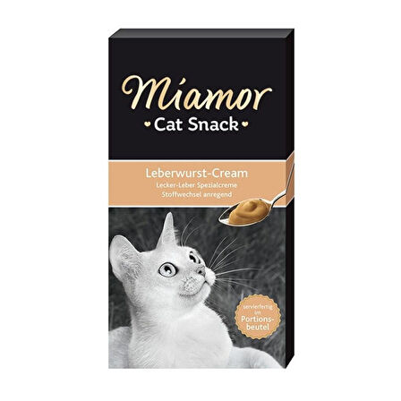 Miamor Cream Ciğerli Kedi Likit Kedi Ödülü 6x15 Gr X 4 Adet