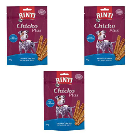 Rinti Chicko Plus Stick Balık Ve Tavuklu Köpek Ödülü 80 Gr x 3 Adet