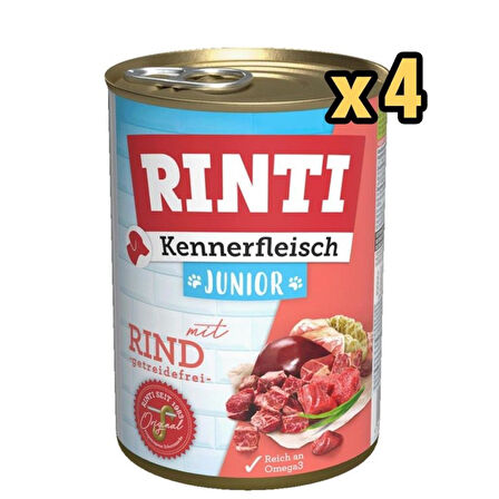 Rinti Dana Etli Yavru Köpek Konservesi 400 Gr x 4 Adet