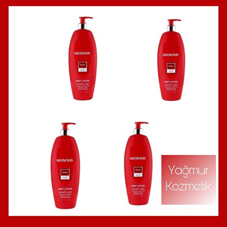 Glysolid Parfümsüz Parabensiz Vücut Losyonu Pompalı 500ml.4 lü set