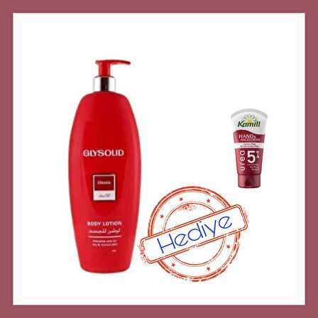 Glysolid Parfümsüz Parabensiz Vücut Losyonu Pompalı 500ml.El Kremi Hediye