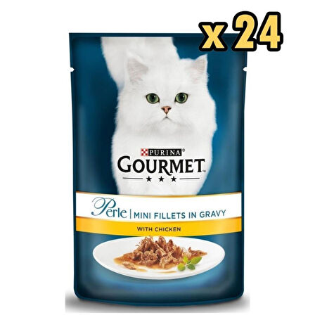 Gourmet Perle Izgara Tavuklu Kedi Konservesi 85 gr x 24 Adet