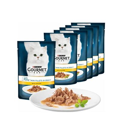 Gourmet Perle Izgara Tavuklu Yas Kedi Maması 85 Gr X 6 Adet