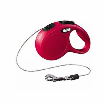 New Classic Otomatik İp Köpek Gezdirme Tasması XSmall 3 Mt Kırmızı