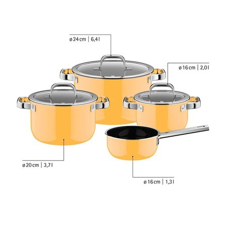 WMF Fusiontec Tencere Seti Mango Sarı 4 Parça