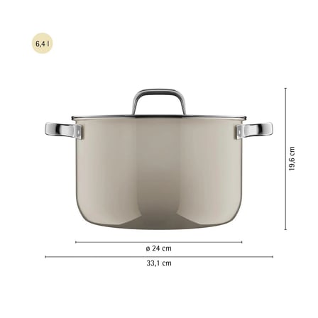 WMF 3201114513 Fusiontec Tencere Seti Krem 4 Parça Macadamia