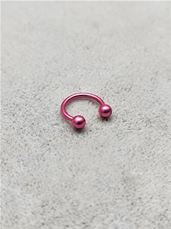 316L CERRAHİ ÇELİK PİERCİNG 8 MM KIRMIZI KAPLAMA DİŞ,DUDAK,KIKIRDAK,TRAGUS,KAŞ,KULAK SMİLEY PİERCİNG