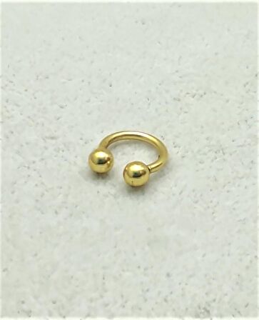 316L CERRAHİ ÇELİK PİERCİNG 6 MM PEMBE KAPLAMA DİŞ,DUDAK,KIKIRDAK,TRAGUS,KAŞ,KULAK SMİLEY PİERCİNG