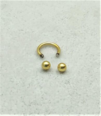 316L CERRAHİ ÇELİK PİERCİNG 6 MM PEMBE KAPLAMA DİŞ,DUDAK,KIKIRDAK,TRAGUS,KAŞ,KULAK SMİLEY PİERCİNG