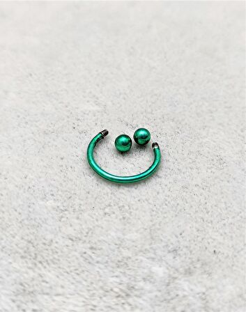 10 MM SİYAH DİŞ, DUDAK, KIKIRDAK, TRAGUS, KAŞ, KULAK SMİLEY PİERCİNG 316L CERRAHİ PASLANMAZ ÇELİK