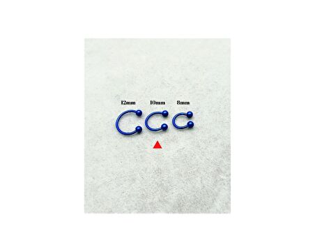 316L CERRAHİ ÇELİK PİERCİNG 8 MM KIRMIZI KAPLAMA DİŞ,DUDAK,KIKIRDAK,TRAGUS,KAŞ,KULAK SMİLEY PİERCİNG