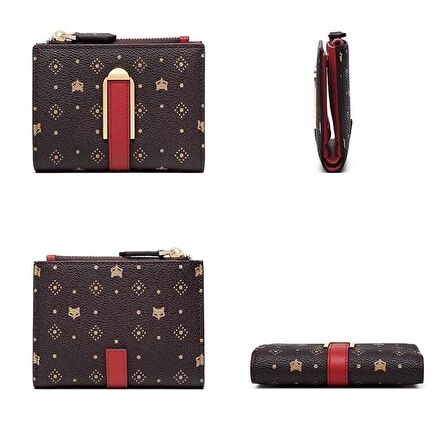 Foxer Retro Monogram Kadın Deri Cüzdan Özel Kutusunda