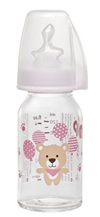 Nip Wide Neck Bottle 125 ml Antikolik Cam Biberon Kız