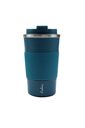 Silikonlu Mavi Termos