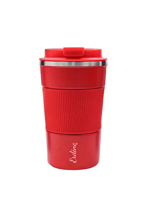 Silikonlu Kırmızı Termos
