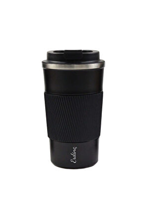 Silikonlu Siyah Termos