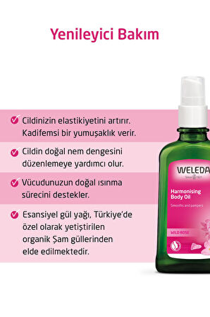 Weleda Organik Yabani Gül Özlü Yenileyici Vücut Bakım Yağı 100ml 