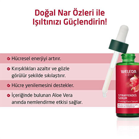 Weleda Pomegranate & Maca Peptides Nar Özlü Nemlendirici ve Sıkılaştırıcı Yüz Bakım Serumu 30ml 