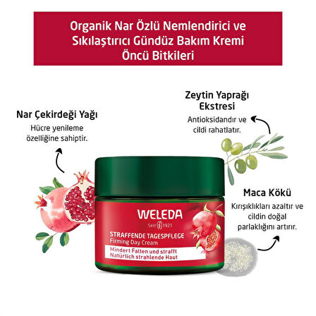 Weleda Pomegranate & Maca Peptides Organik Nar Özlü Nemlendirici ve Sıkılaştırıcı Gündüz Bakım Kremi 40ml 