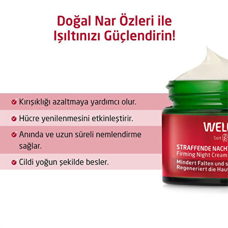 Weleda Pomegranate & Maca Peptides Organik Nar Özlü Nemlendirici ve Sıkılaştırıcı Gece Bakım Kremi 40ml 