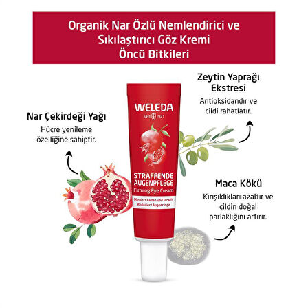 Weleda Pomegranate & Maca Peptides Organik Nar Özlü Nemlendirici ve Sıkılaştırıcı Göz Kremi 12ml 