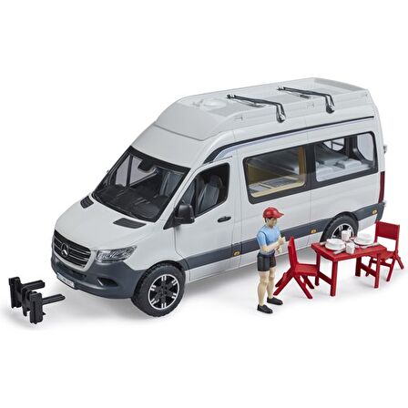 Bruder Mercedes Benz Sprinter Kamp Aracı ve Sürücüsü 02672 Lisanslı Ürün