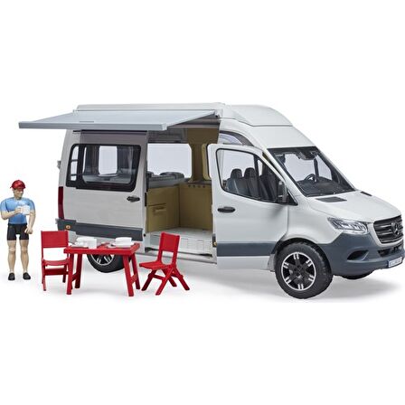 Bruder Mercedes Benz Sprinter Kamp Aracı ve Sürücüsü 02672 Lisanslı Ürün