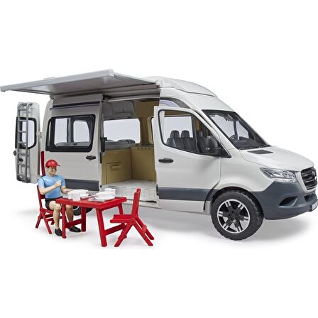 Bruder Mercedes Benz Sprinter Kamp Aracı ve Sürücüsü 02672 Lisanslı Ürün