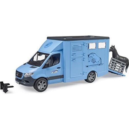 Bruder Mercedes Benz Sprinter At Nakil Aracı ve Siyah At 02674