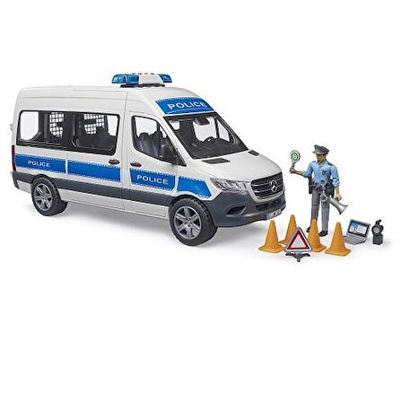 Bruder MB Sprinter Polis Minibüsü, Sürücüsü ve Aksesuarları BR02683