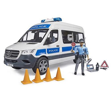 Bruder MB Sprinter Polis Minibüsü, Sürücüsü ve Aksesuarları BR02683