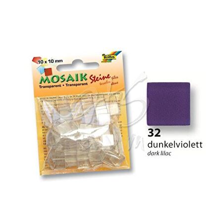 Folia Transparan Mozaik 10x10mm 190 Adet Mor 57232