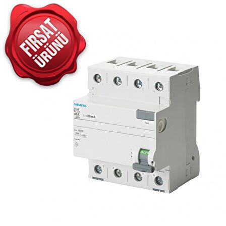 Siemens 5Sv4346-0 3X63 30Ma Kaçak Akım Rölesi